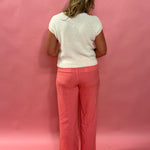 Meg Linen Wide Leg in Salmon
