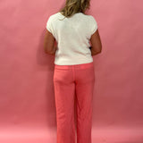 Meg Linen Wide Leg in Salmon