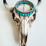 Navajo Style Pearl with Concho Stretch Bracelet