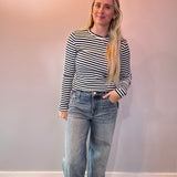 Navy Must Have Striped Long Sleeve Top