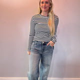 Navy Must Have Striped Long Sleeve Top