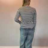 Navy Must Have Striped Long Sleeve Top