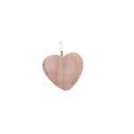Palm Beach Stone Heart Charm in Tea Rose Pink