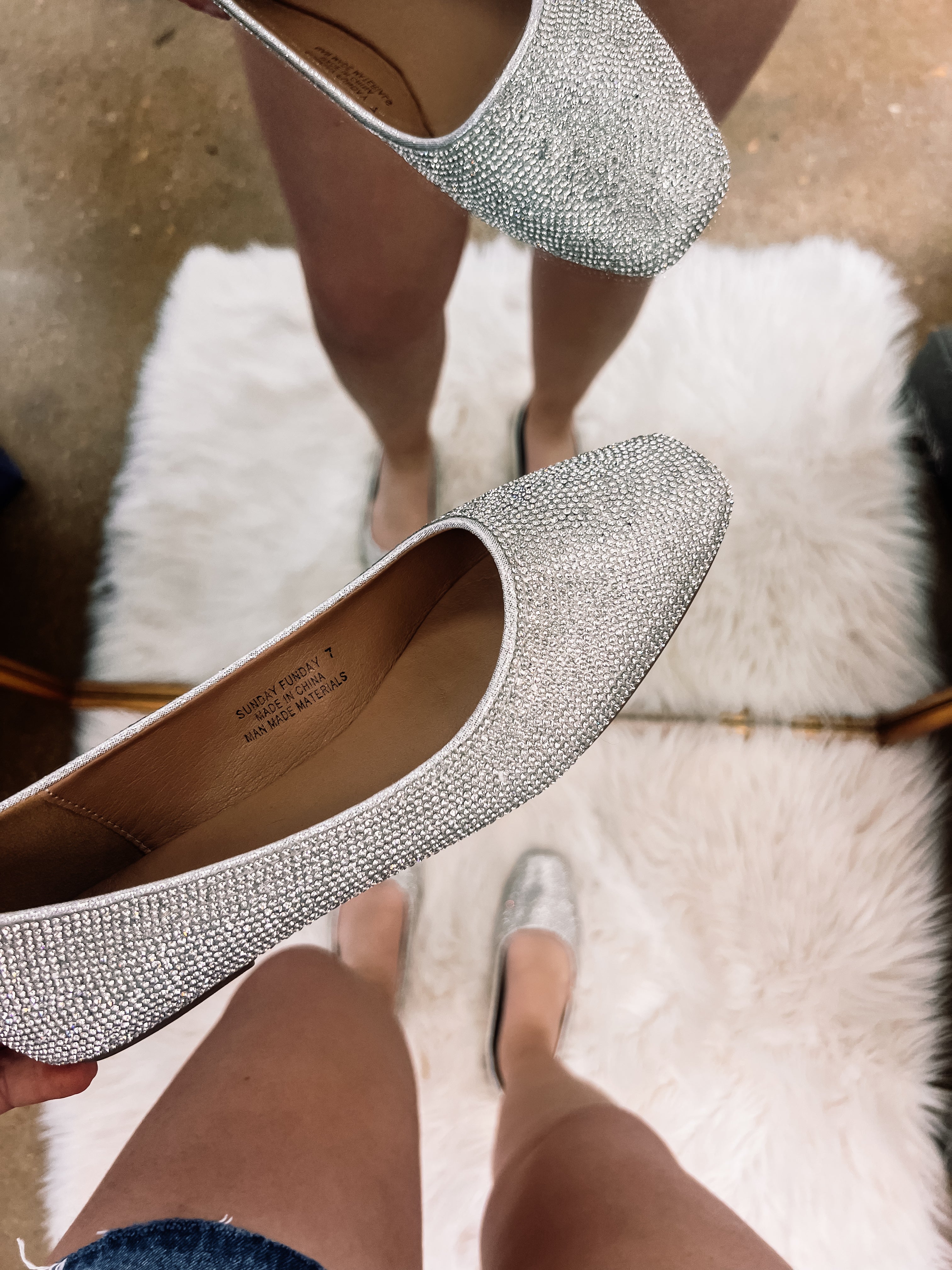 Silver Rhinestone Sunday Funday
