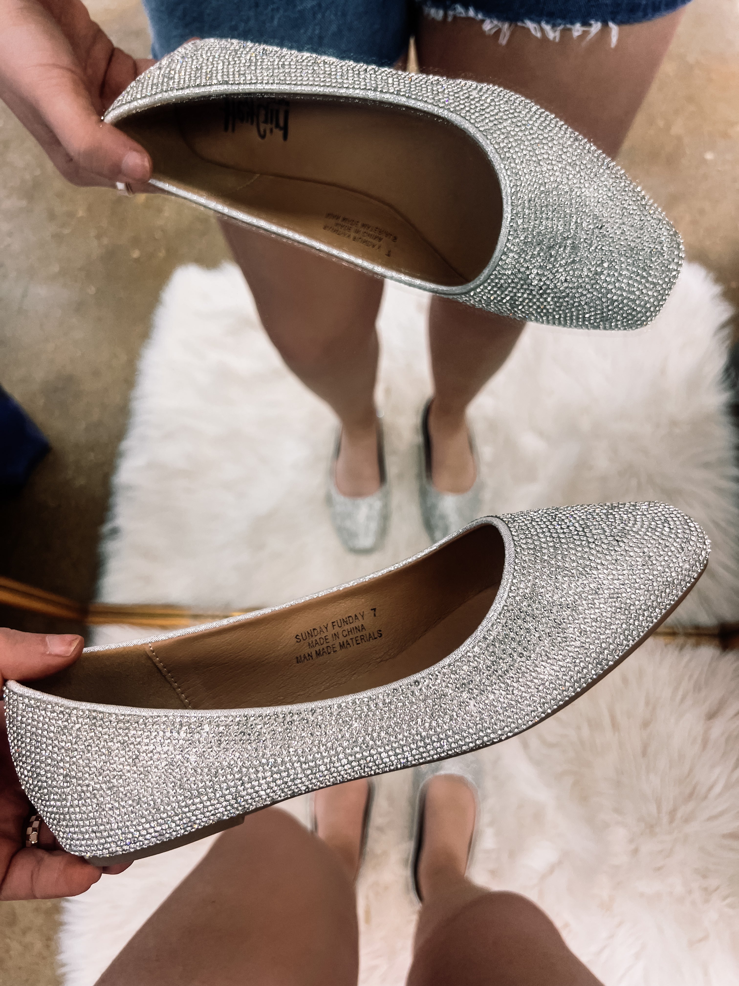 Silver Rhinestone Sunday Funday