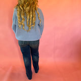 Sweet Daydream Waffle Knit Crew Neck Sweater