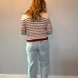 The Camden Striped Cable Knit Cardigan