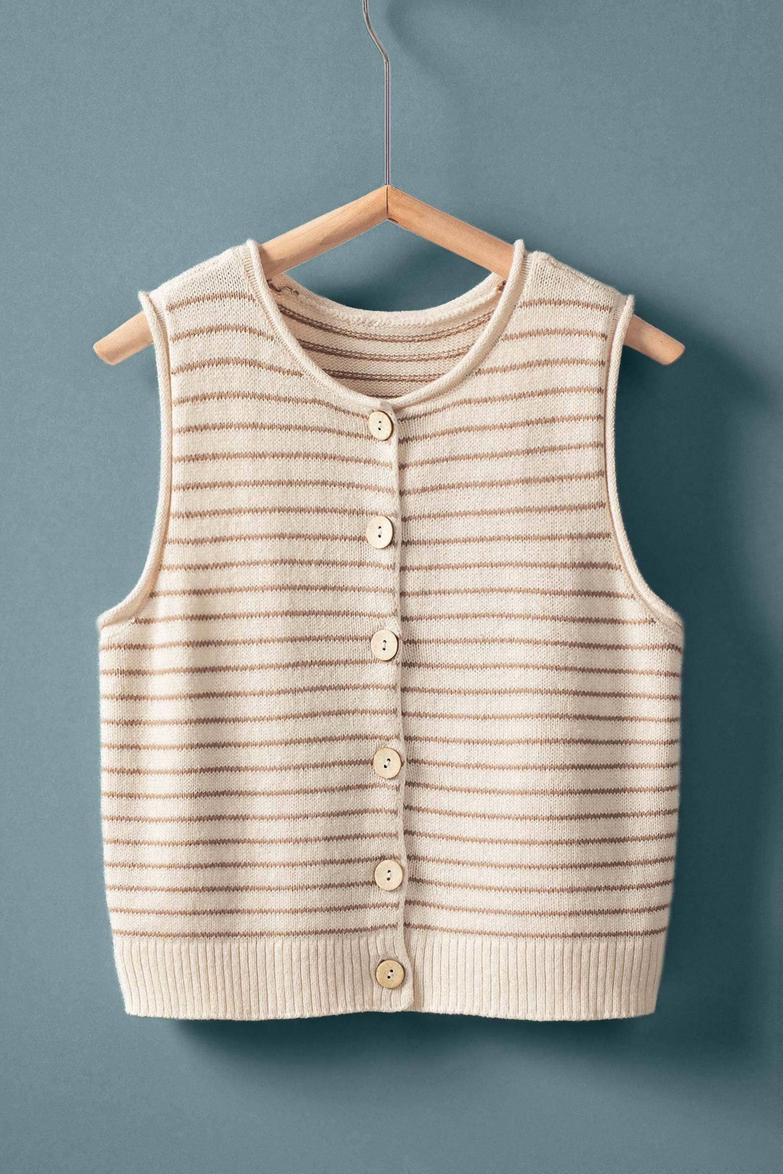 The Easy Days Striped Knit Vest