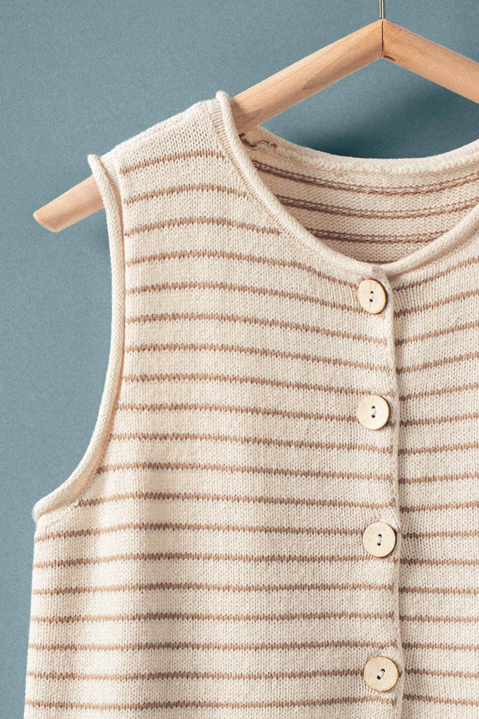 The Easy Days Striped Knit Vest