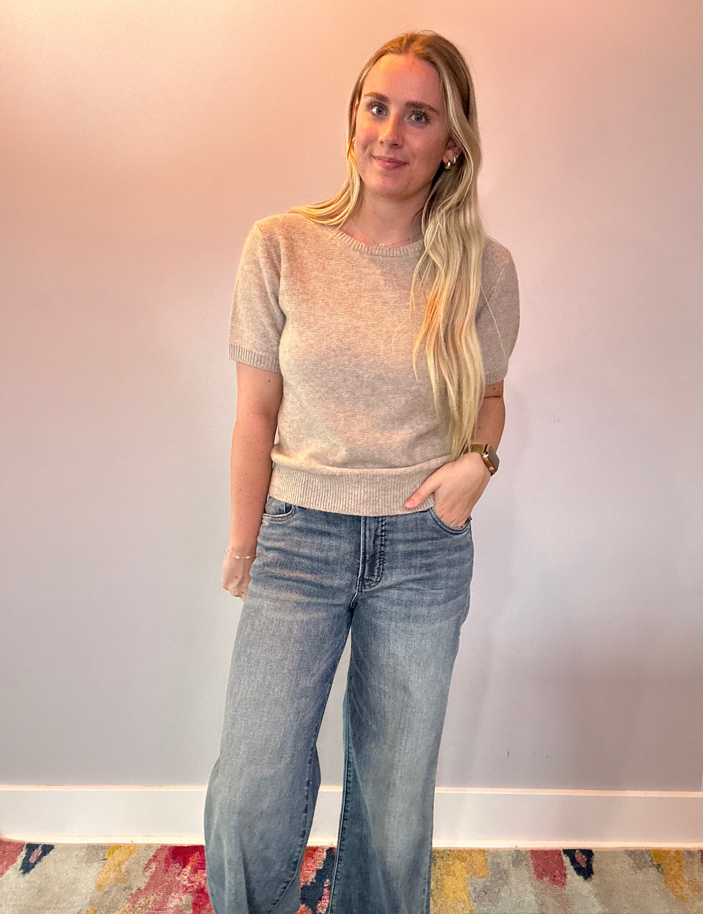 The Effortless Knit Crew in Brown