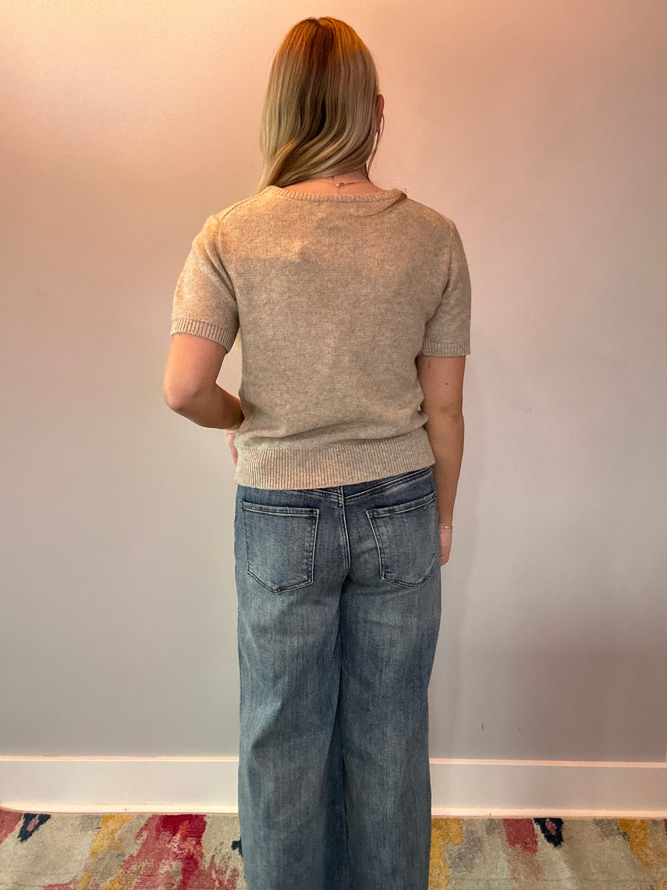 The Effortless Knit Crew in Brown