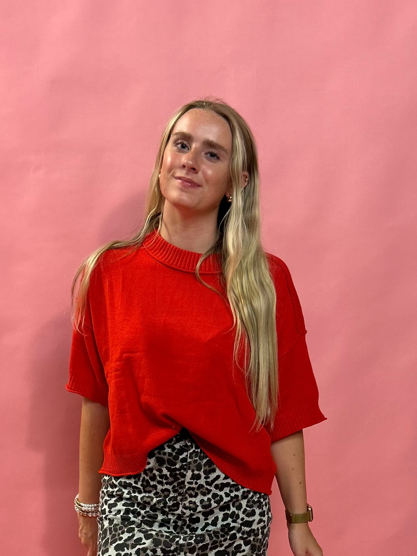 The Laidback Luxe Sweater in Red