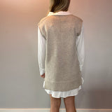 The Layered Texture Shirt Dress – Taupe Edition