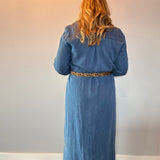 The Prairie Breeze Denim Maxi Dress