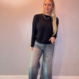 Timeless Essential Crew Neck Sweater in Navy