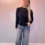 Timeless Essential Crew Neck Sweater in Navy