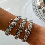 Western Boho Turquoise Stone Stackable Stretch Bracelet