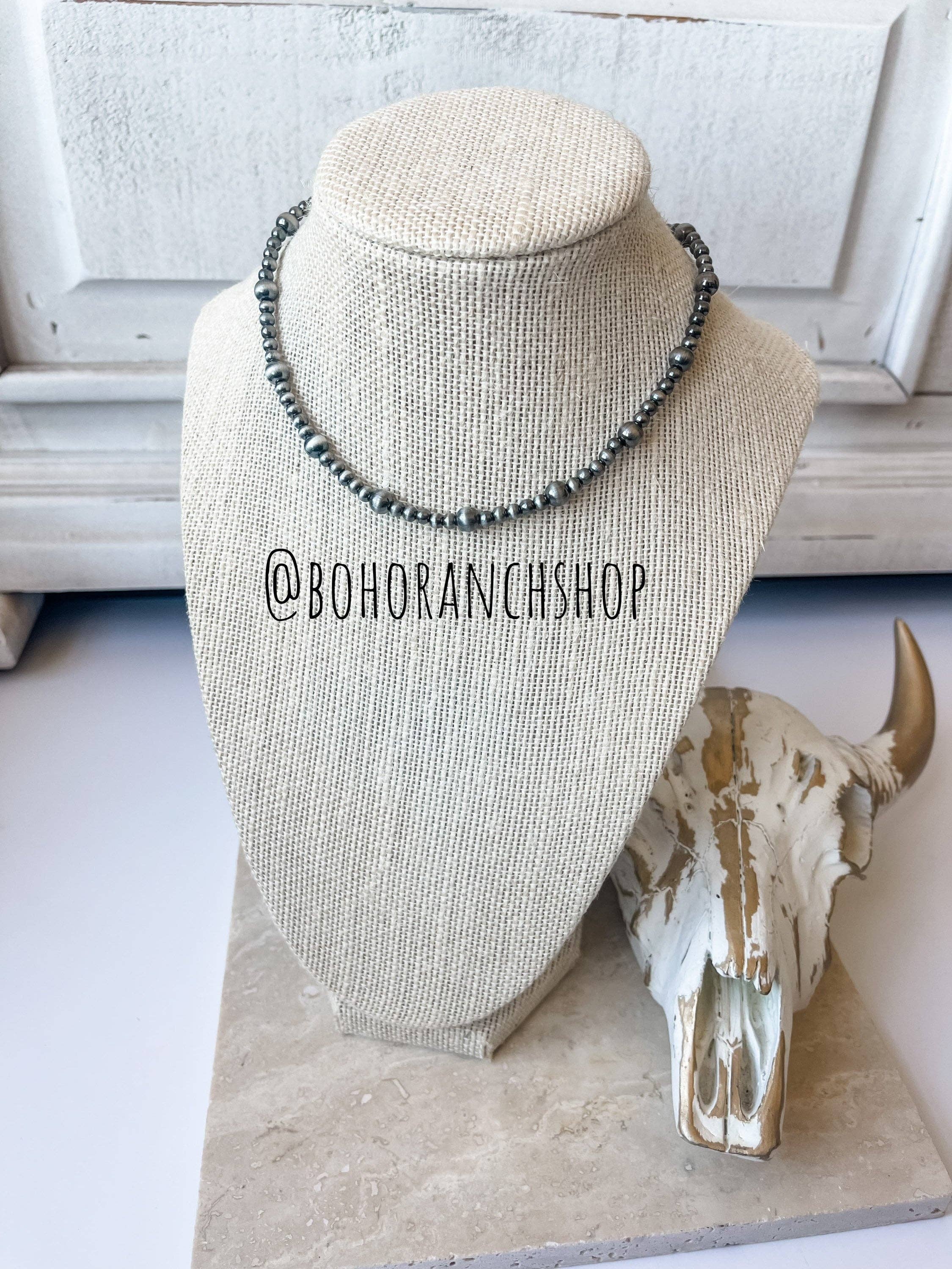 Western Navajo Style Choker Necklace 4mm