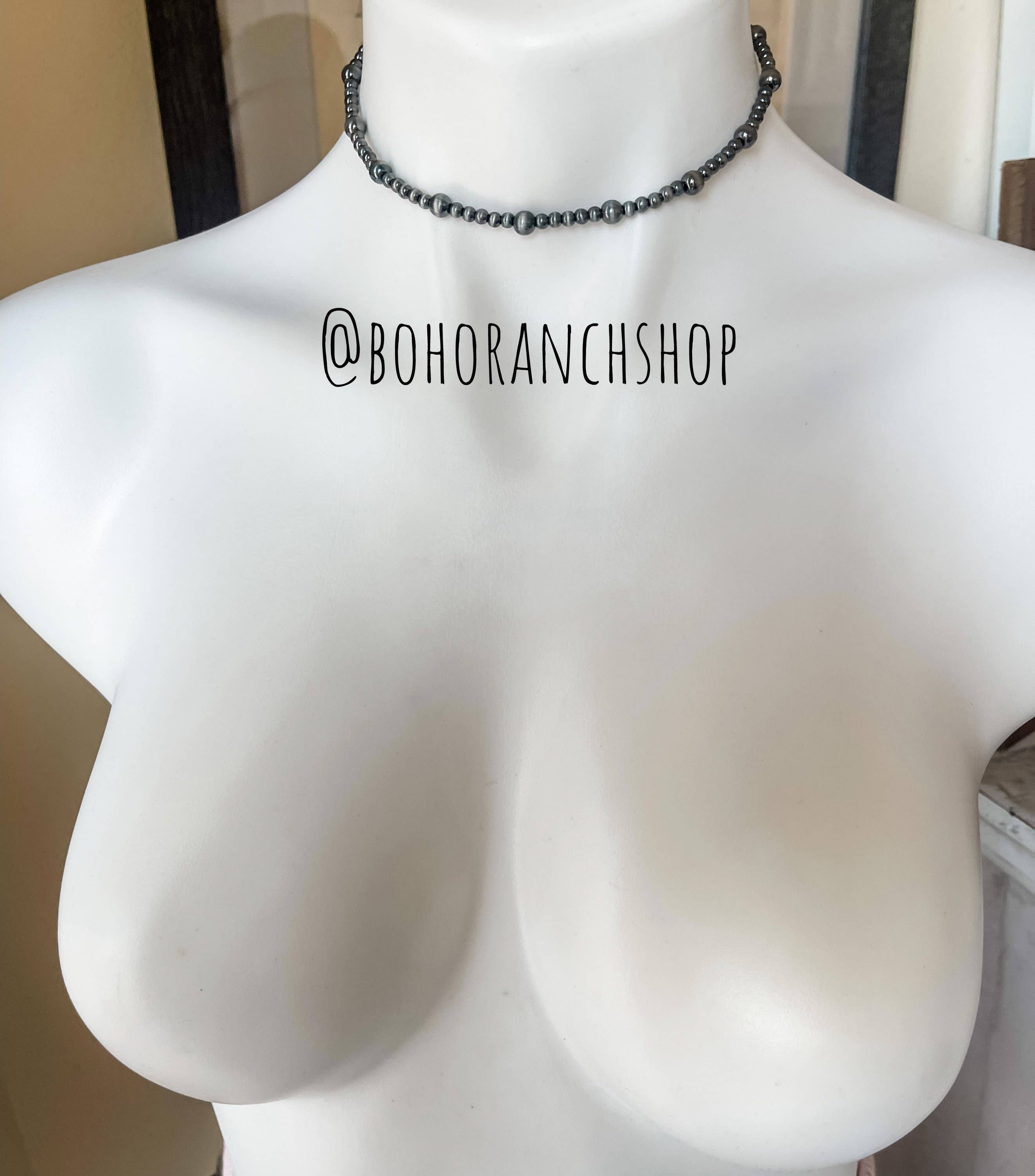 Western Navajo Style Choker Necklace 4mm