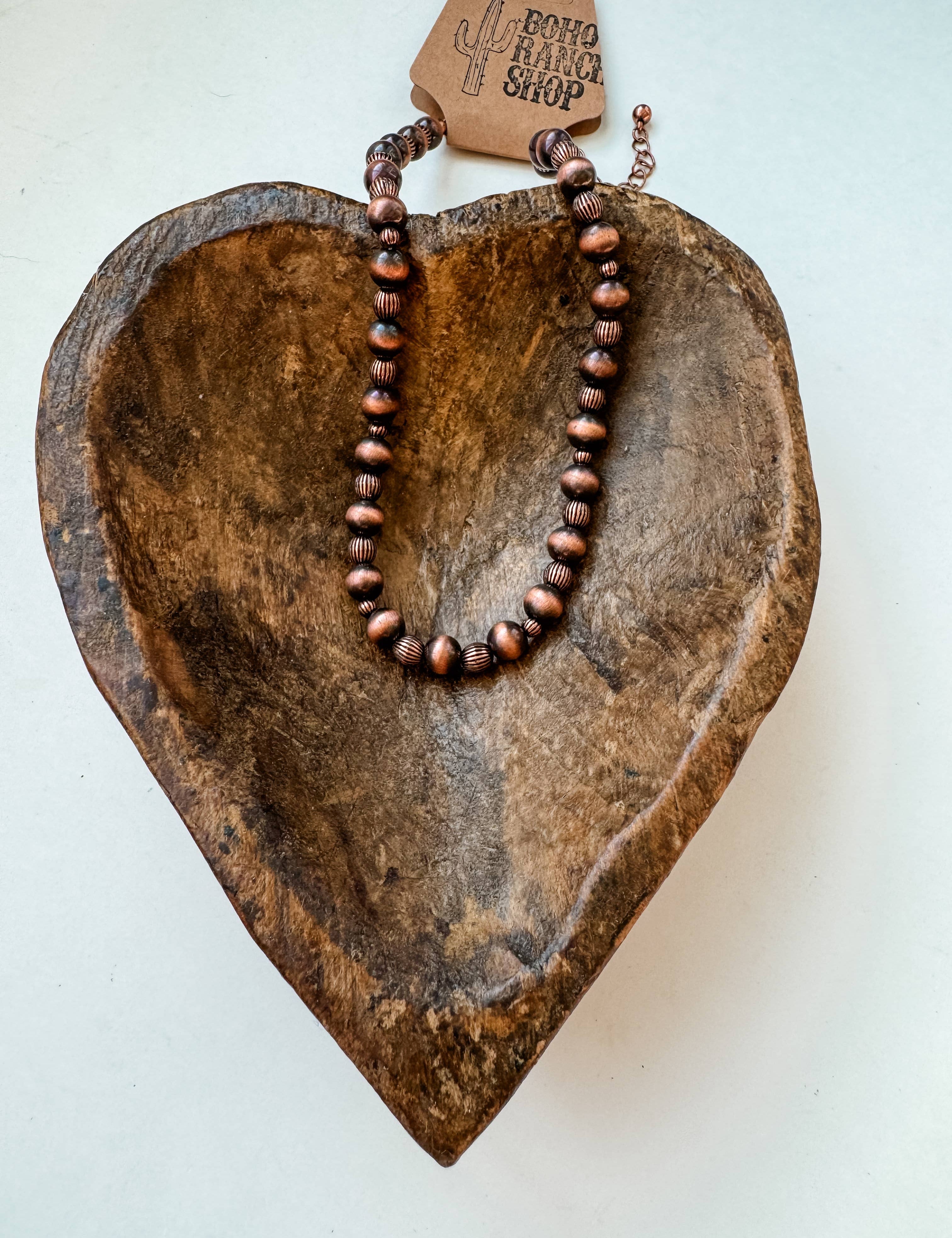 Western Navajo Style Pearl and Bead 14” Necklace