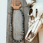 Western Navajo Style Pearl and Bead 14” Necklace
