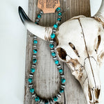 Western Navajo Style Pearl and Bead 18” Necklace