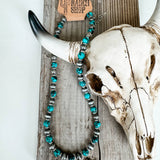 Western Navajo Style Pearl and Bead 18” Necklace