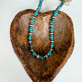 Western Navajo Style Pearl and Bead 18” Necklace