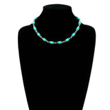 Western Navajo Style Pearl with Stone Necklace