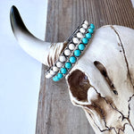 Western Stone, Turquoise Stone Stretch Bracelet