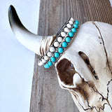Western Stone, Turquoise Stone Stretch Bracelet