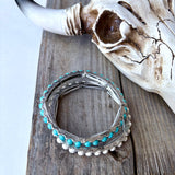 Western Stone, Turquoise Stone Stretch Bracelet