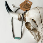 Western Turquoise Bar Choker Necklace