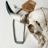 Western Turquoise Bar Choker Necklace