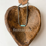 Western Turquoise Bar Choker Necklace