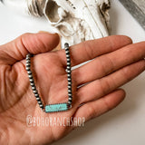 Western Turquoise Bar Choker Necklace