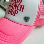Western Turquoise Silvertone Pin Set - Trucker hat, purse