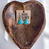 Western Turquoise Stone Dangle Earrings