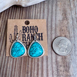 Western Turquoise Stone Dangle Earrings