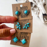 Western Turquoise Stud Earrings