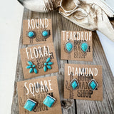 Western Turquoise Stud Earrings