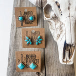 Western Turquoise Stud Earrings