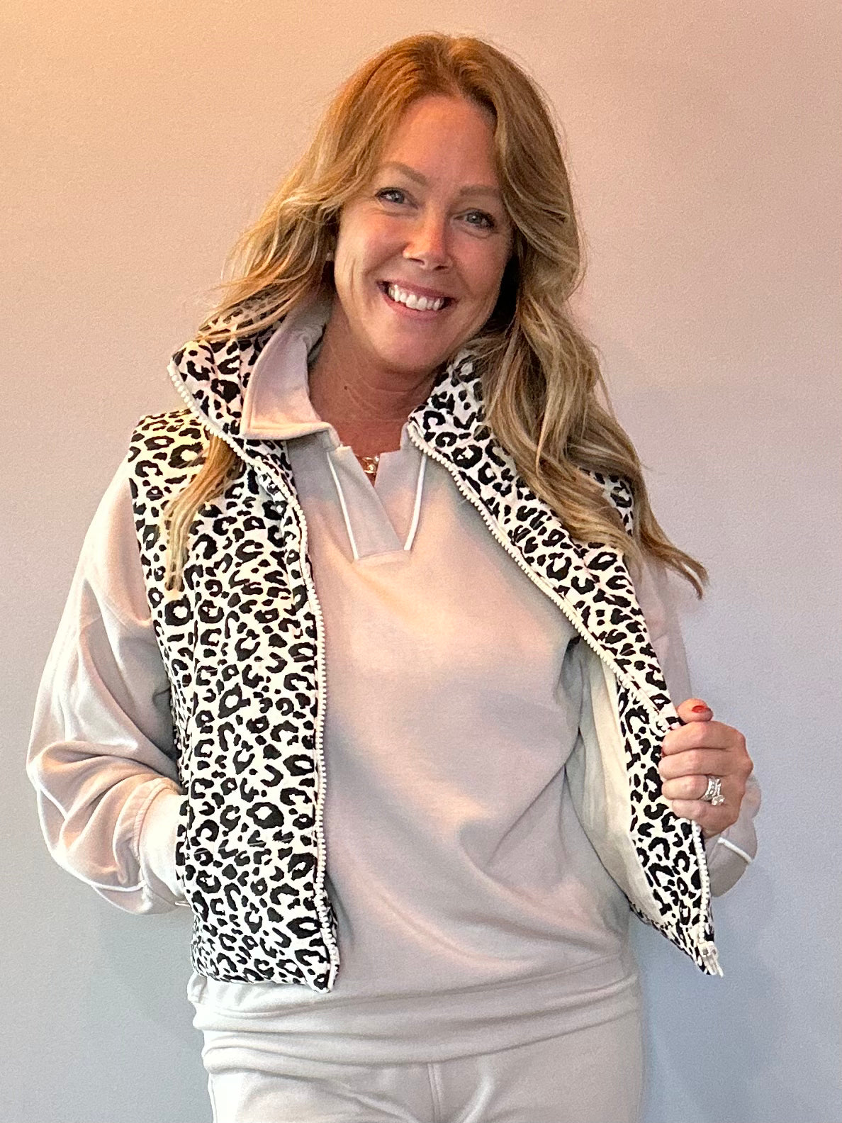 Wild Side Leopard Puffer Vest