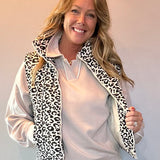 Wild Side Leopard Puffer Vest