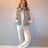 Wild Side Leopard Puffer Vest
