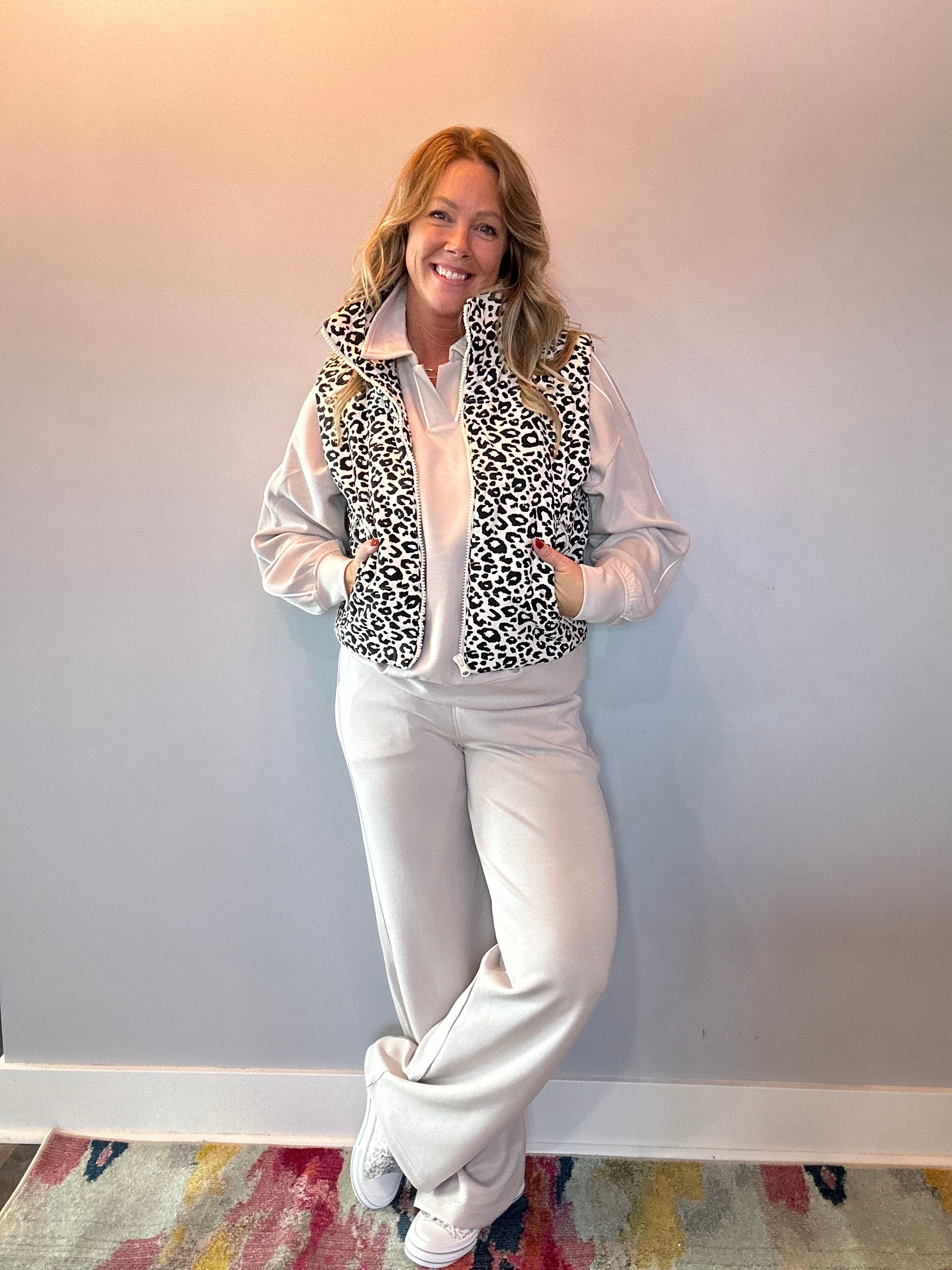 Wild Side Leopard Puffer Vest