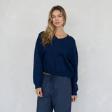 Chloe Cozy V-Neck Sweater in Pink