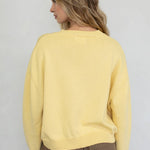 Chloe Cozy V-Neck Sweater in Pink