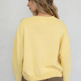 Chloe Cozy V-Neck Sweater in Pink