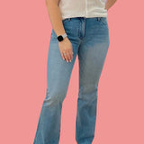 Stella High Rise Fab Ab Flare in Medium Wash